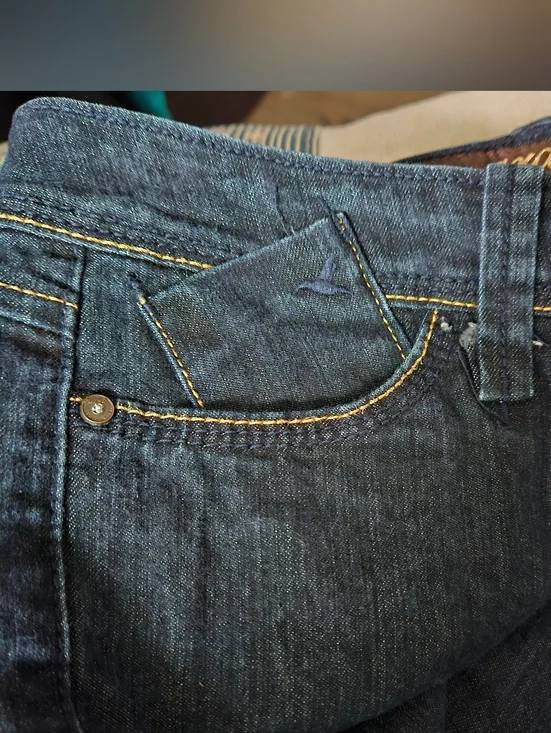 Vtg Y2K Grane Bootcut Jeans | Dark Wash Embroidered Flap Pockets | Size 9 Long - Picture 2 of 8